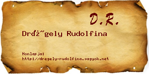 Drégely Rudolfina névjegykártya